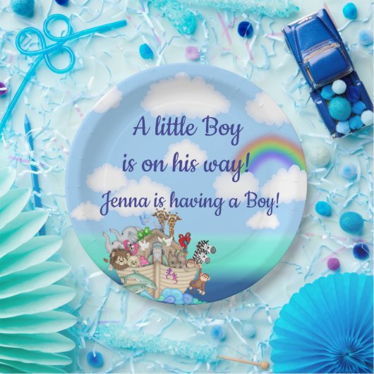 Noah's Ark Baby shower Favoriet Papieren Bordje (Feest)