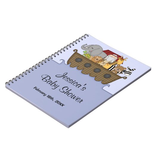 Noah's Ark Baby shower Guest Book Notitieboek (Linkerzijde)