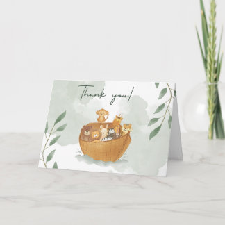 Noah's Ark Baby shower Hartelijk dank Bedankkaart
