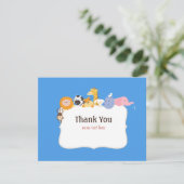 Noahs Ark Baby shower Hartelijk dank Bedankkaart (Staand voorkant)