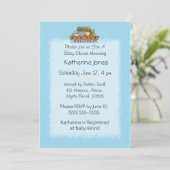 Noah's Ark Baby shower Invitation. Kaart (Staand voorkant)