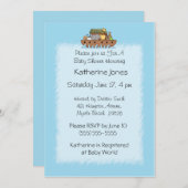Noah's Ark Baby shower Invitation. Kaart (Voorkant / Achterkant)