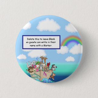 Noah's Ark Baby shower Naam Tag Button