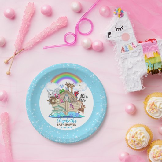 Noah's Ark Baby shower Paper Borden Papieren Bordje (Feest)