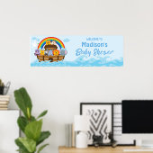 Noah's Ark Baby shower Party Banner Poster (Thuiskantoor)