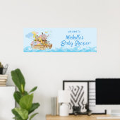 Noah's Ark Baby shower Party Banner Poster (Thuiskantoor)