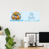 Noah's Ark Baby shower Party Banner Poster (Thuiskantoor)