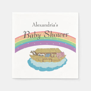 Noah's Ark Baby shower Regenboog genderneutraal Servet