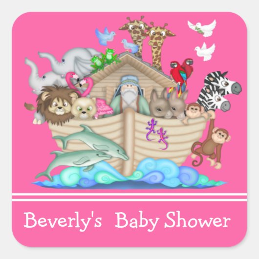Noah's Ark Baby shower Sticker (Voorkant)