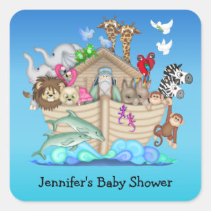 Noah's Ark Baby shower Stickers