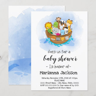 Noah's Ark Baby shower Uitnodiging