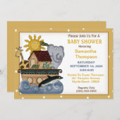 Noah's Ark Baby shower Uitnodiging (Voorkant / Achterkant)