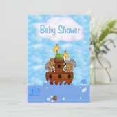 Noah's Ark Baby shower Uitnodiging (Staand voorkant)