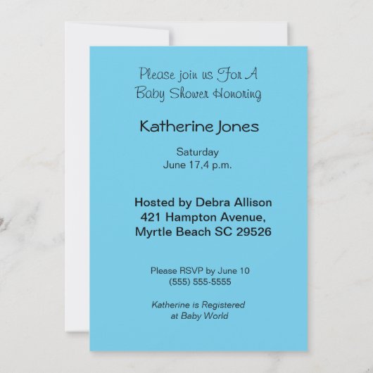 Noah's Ark Baby shower Uitnodiging (Achterkant)