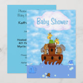 Noah's Ark Baby shower Uitnodiging (Voorkant / Achterkant)