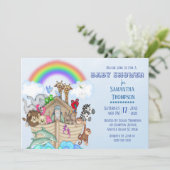 Noah's Ark Baby shower Uitnodiging (Staand voorkant)