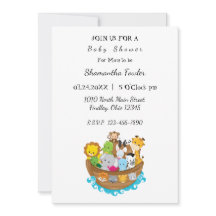 Noah's Ark Baby shower Uitnodiging