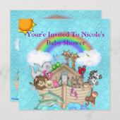 Noahs Ark Baby shower Uitnodiging (Voorkant / Achterkant)