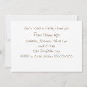 Noah's Ark Baby shower Uitnodiging (Achterkant)