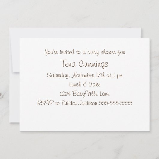 Noah's Ark Baby shower Uitnodiging (Achterkant)