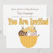 Noah's Ark Baby shower Uitnodiging (Voorkant / Achterkant)