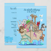 Noah's Ark Baby shower Uitnodiging (Voorkant / Achterkant)