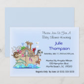 Noah's Ark Baby shower Uitnodiging (Voorkant / Achterkant)