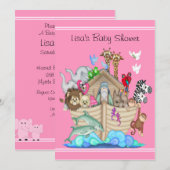 Noah's Ark Baby shower Uitnodiging (Voorkant / Achterkant)