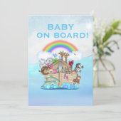 Noah's Ark Baby shower Uitnodiging (Staand voorkant)