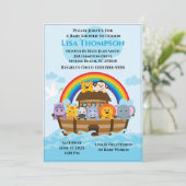 Noah's Ark Baby shower Uitnodiging (Staand voorkant)