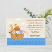 Noahs Ark Baby shower Uitnodiging (Staand voorkant)