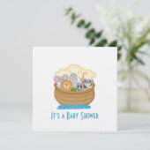 Noah's Ark Baby shower Uitnodiging (Staand voorkant)