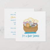 Noah's Ark Baby shower Uitnodiging (Voorkant / Achterkant)