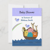 Noah's Ark Baby shower Uitnodiging (Voorkant)