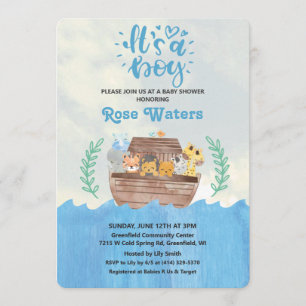 Noah's Ark Baby shower Uitnodiging