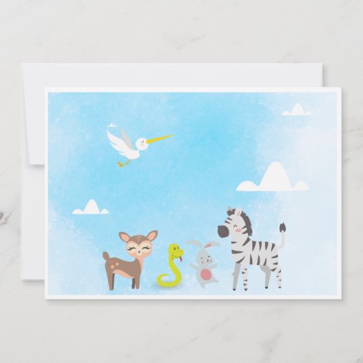 Noah's Ark - Baby shower Uitnodiging (Achterkant)