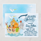 Noah's Ark - Baby shower Uitnodiging (Voorkant / Achterkant)