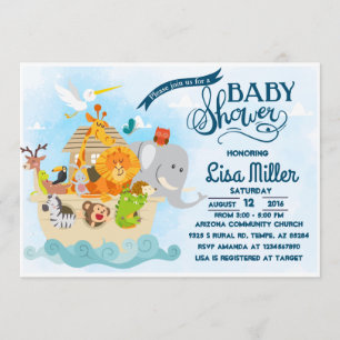 Noah's Ark - Baby shower Uitnodiging