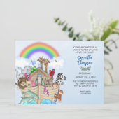 Noah's Ark Baby shower Uitnodiging (Staand voorkant)