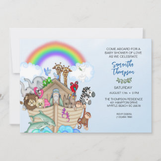 Noah's Ark Baby shower Uitnodiging