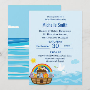 Noah's Ark Baby Shower-uitvindingen Kaart