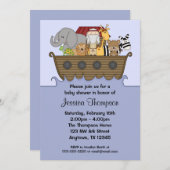 Noah's Ark Baby Shower-uitvindingen Kaart (Voorkant / Achterkant)