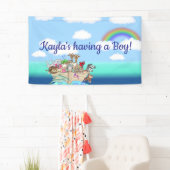 Noahs Ark Baby shower Wandbanner Spandoek (Insitu)