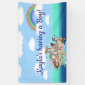 Noahs Ark Baby shower Wandbanner Spandoek (Verticaal)