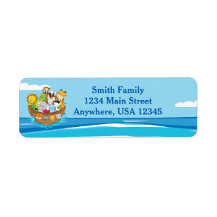 Noah's Ark Baby's Gepersonaliseerd Etiket