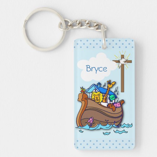 Noah's Ark Baptism, Boy Blue Sleutelhanger (Voorkant)