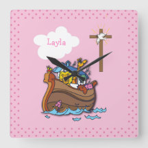  Noah's Ark Baptism, Girl Pink