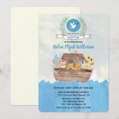 Noah's Ark Baptism uitnodiging (Voorkant / Achterkant)
