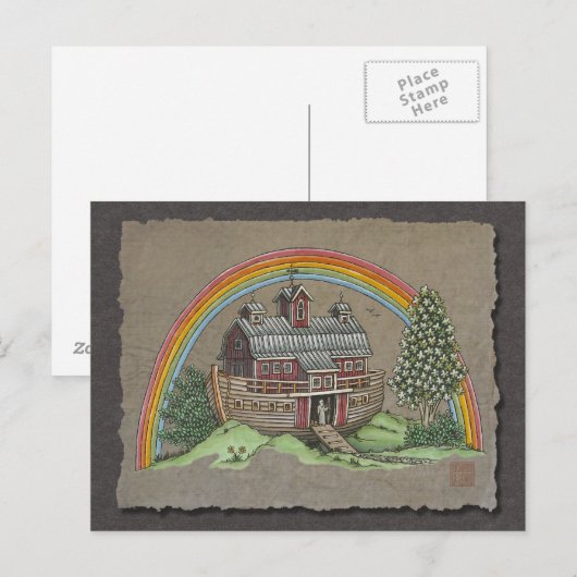 Noah's Ark Barn Briefkaart (Voorkant / Achterkant)