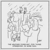 Noah's Ark. Biblical Story, Weather Forecast Funny Sticker (Voorkant)